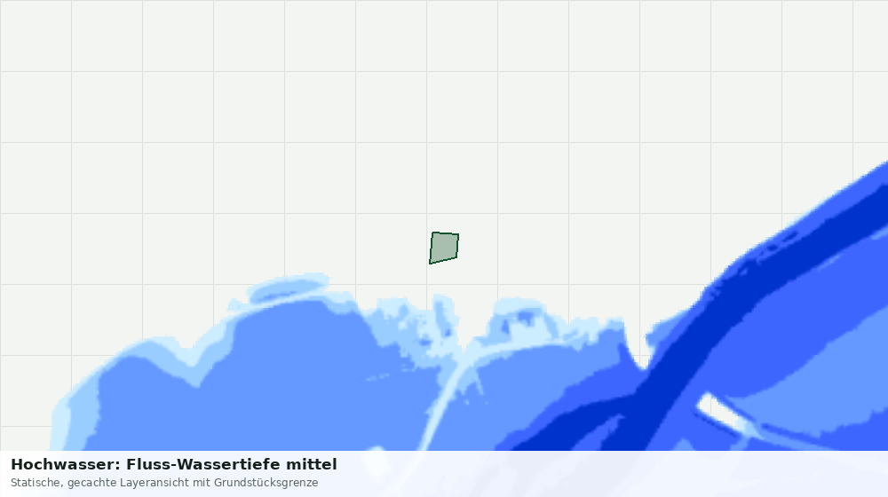 Statische Kartenansicht: Hochwasser: Fluss-Wassertiefe mittel
