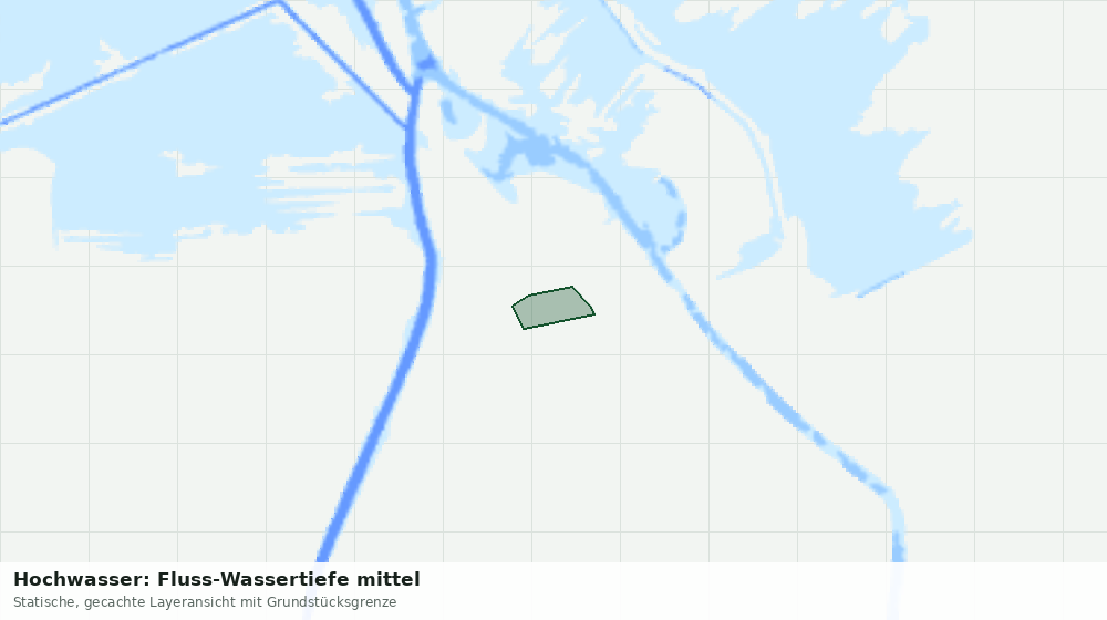 Statische Kartenansicht: Hochwasser: Fluss-Wassertiefe mittel