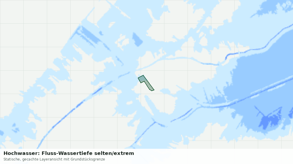 Statische Kartenansicht: Hochwasser: Fluss-Wassertiefe selten/extrem