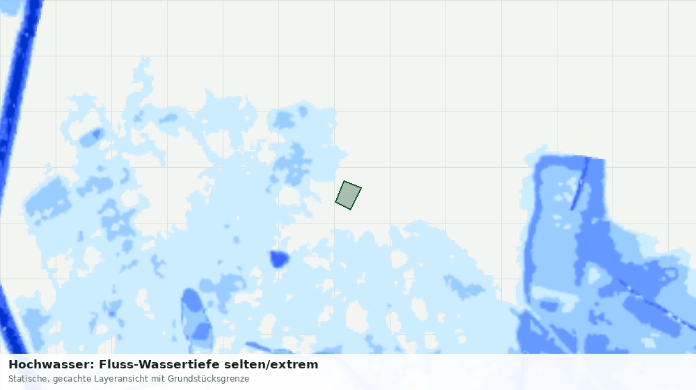 Statische Kartenansicht: Hochwasser: Fluss-Wassertiefe selten/extrem