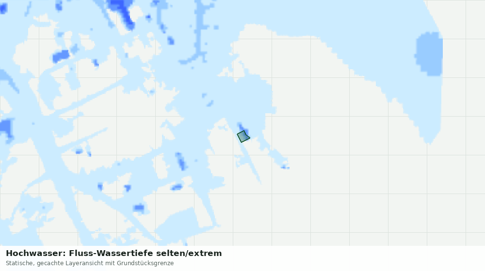Statische Kartenansicht: Hochwasser: Fluss-Wassertiefe selten/extrem