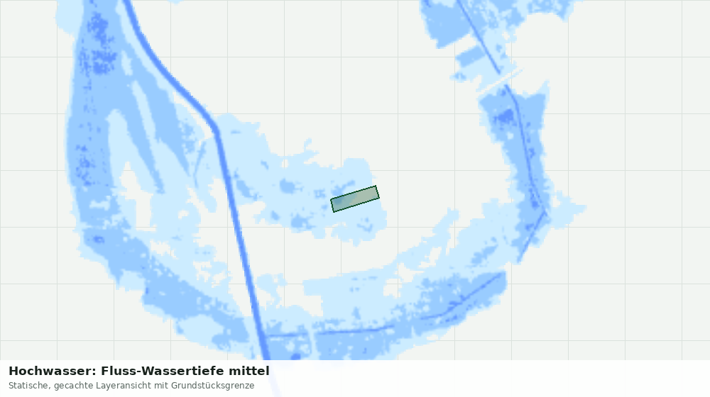 Statische Kartenansicht: Hochwasser: Fluss-Wassertiefe mittel