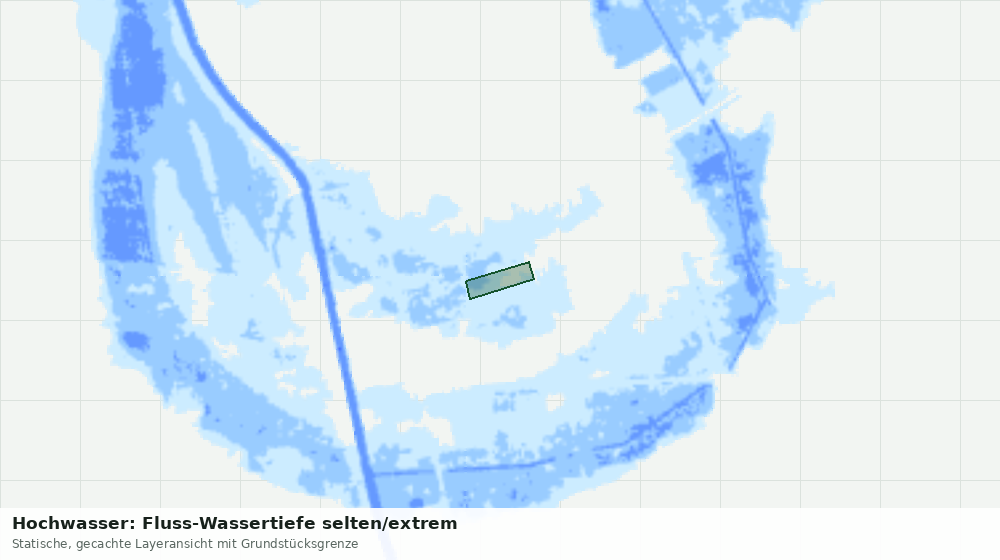 Statische Kartenansicht: Hochwasser: Fluss-Wassertiefe selten/extrem