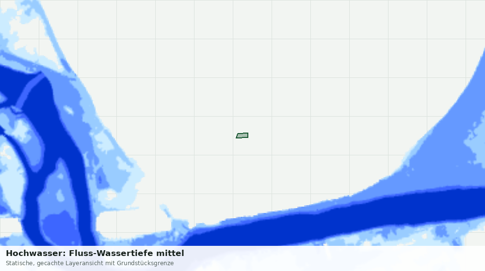 Statische Kartenansicht: Hochwasser: Fluss-Wassertiefe mittel