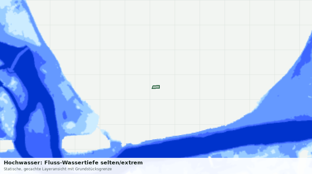 Statische Kartenansicht: Hochwasser: Fluss-Wassertiefe selten/extrem