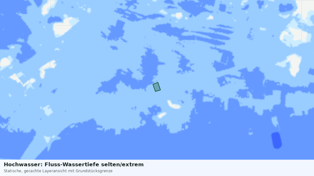 Statische Kartenansicht: Hochwasser: Fluss-Wassertiefe selten/extrem