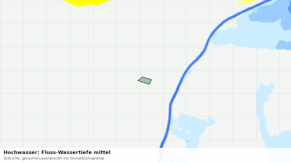 Statische Kartenansicht: Hochwasser: Fluss-Wassertiefe mittel