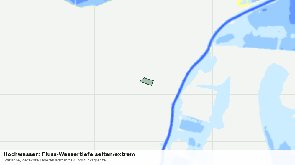 Statische Kartenansicht: Hochwasser: Fluss-Wassertiefe selten/extrem