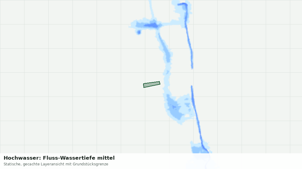 Statische Kartenansicht: Hochwasser: Fluss-Wassertiefe mittel