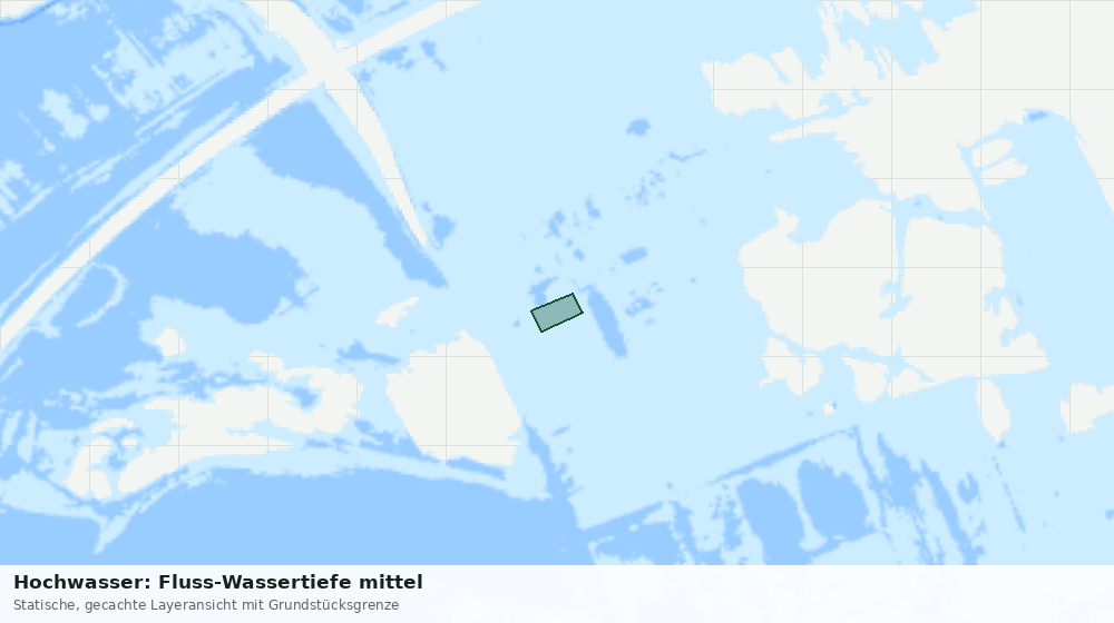 Statische Kartenansicht: Hochwasser: Fluss-Wassertiefe mittel
