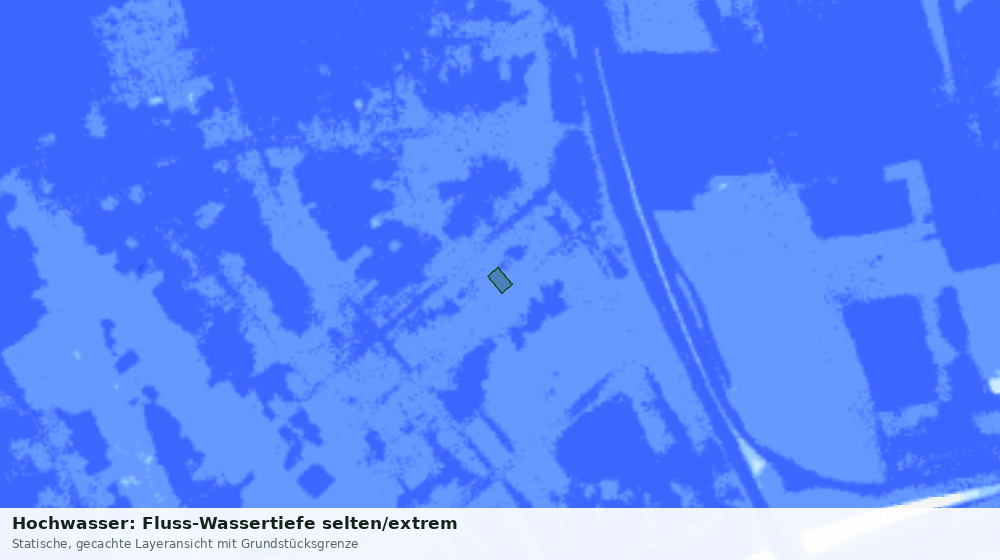 Statische Kartenansicht: Hochwasser: Fluss-Wassertiefe selten/extrem