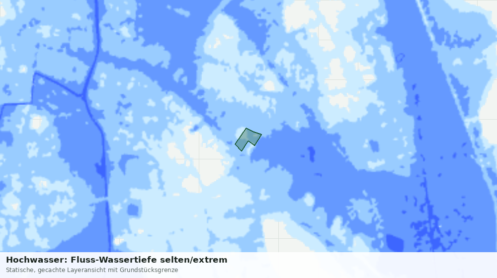 Statische Kartenansicht: Hochwasser: Fluss-Wassertiefe selten/extrem