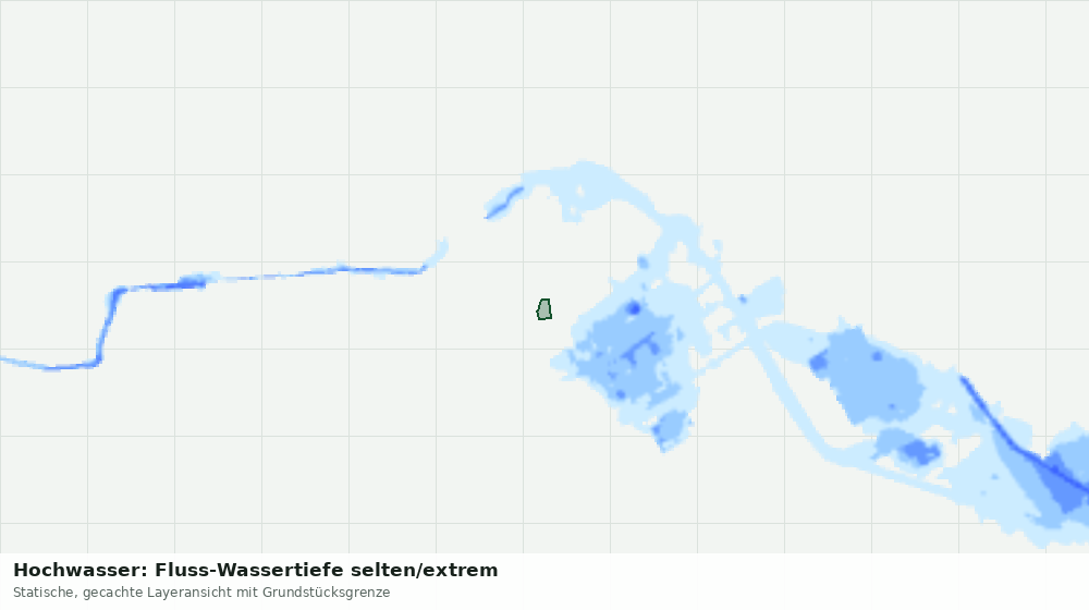 Statische Kartenansicht: Hochwasser: Fluss-Wassertiefe selten/extrem
