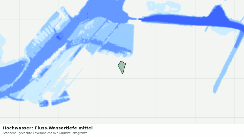 Statische Kartenansicht: Hochwasser: Fluss-Wassertiefe mittel