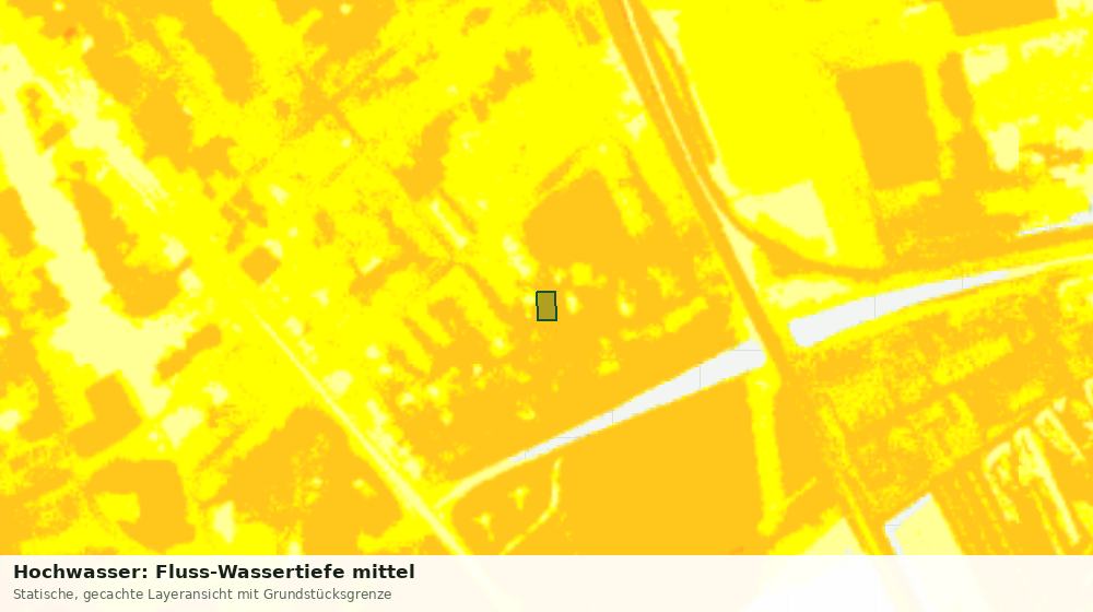 Statische Kartenansicht: Hochwasser: Fluss-Wassertiefe mittel