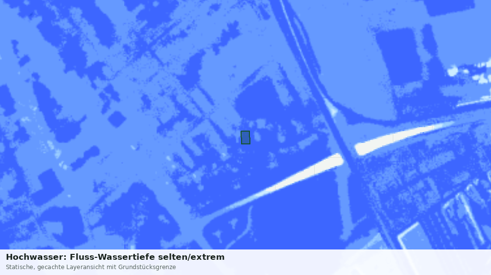 Statische Kartenansicht: Hochwasser: Fluss-Wassertiefe selten/extrem