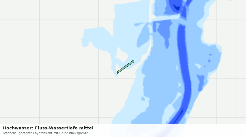 Statische Kartenansicht: Hochwasser: Fluss-Wassertiefe mittel