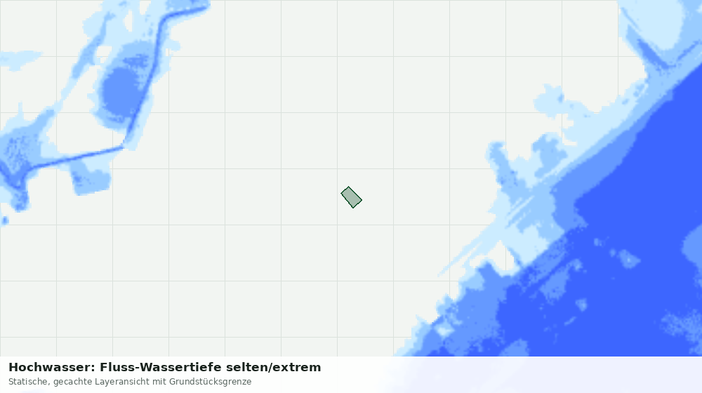 Statische Kartenansicht: Hochwasser: Fluss-Wassertiefe selten/extrem