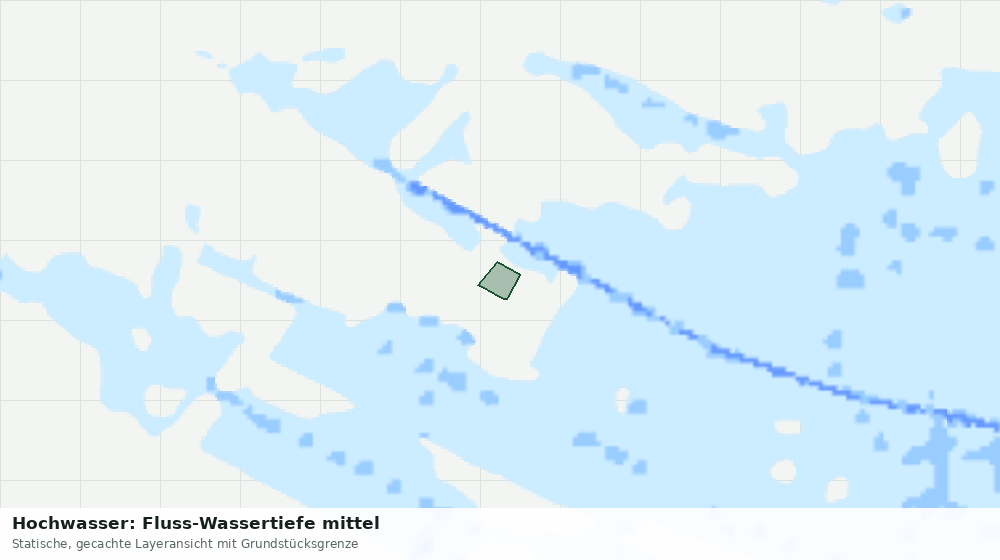 Statische Kartenansicht: Hochwasser: Fluss-Wassertiefe mittel