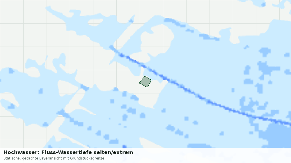 Statische Kartenansicht: Hochwasser: Fluss-Wassertiefe selten/extrem