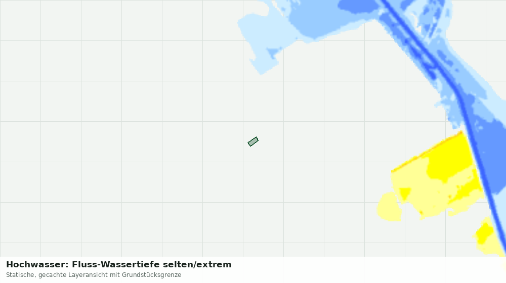 Statische Kartenansicht: Hochwasser: Fluss-Wassertiefe selten/extrem