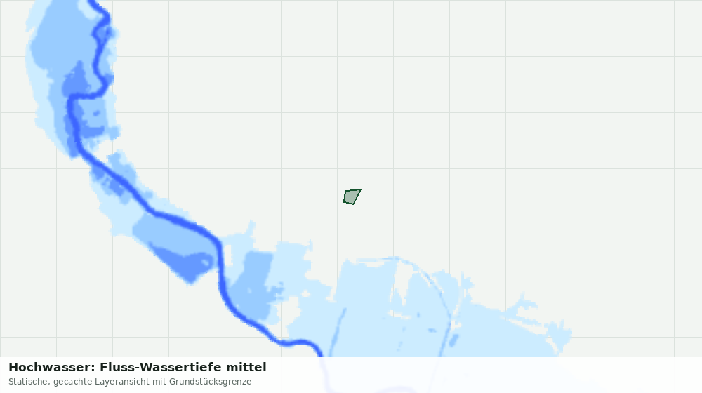 Statische Kartenansicht: Hochwasser: Fluss-Wassertiefe mittel
