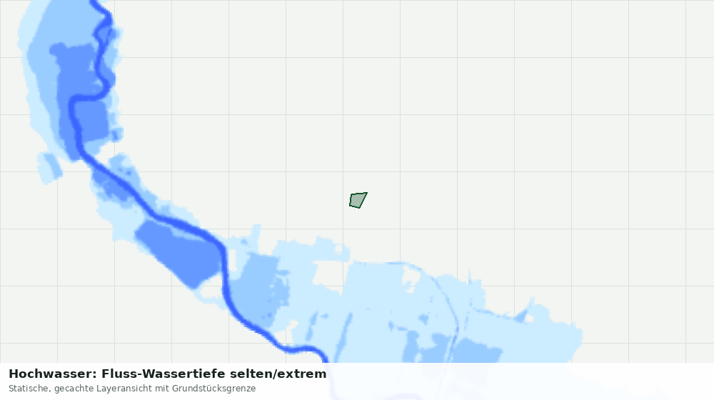 Statische Kartenansicht: Hochwasser: Fluss-Wassertiefe selten/extrem