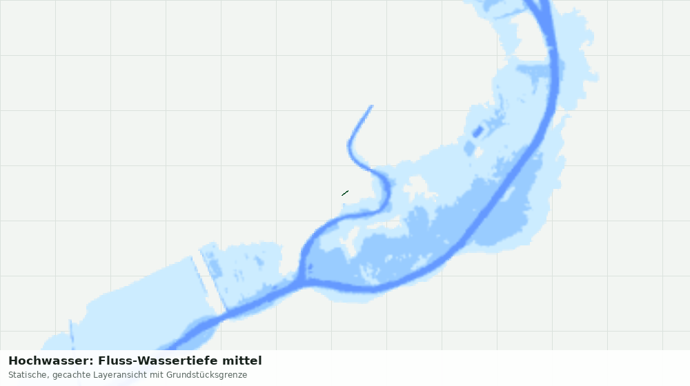 Statische Kartenansicht: Hochwasser: Fluss-Wassertiefe mittel