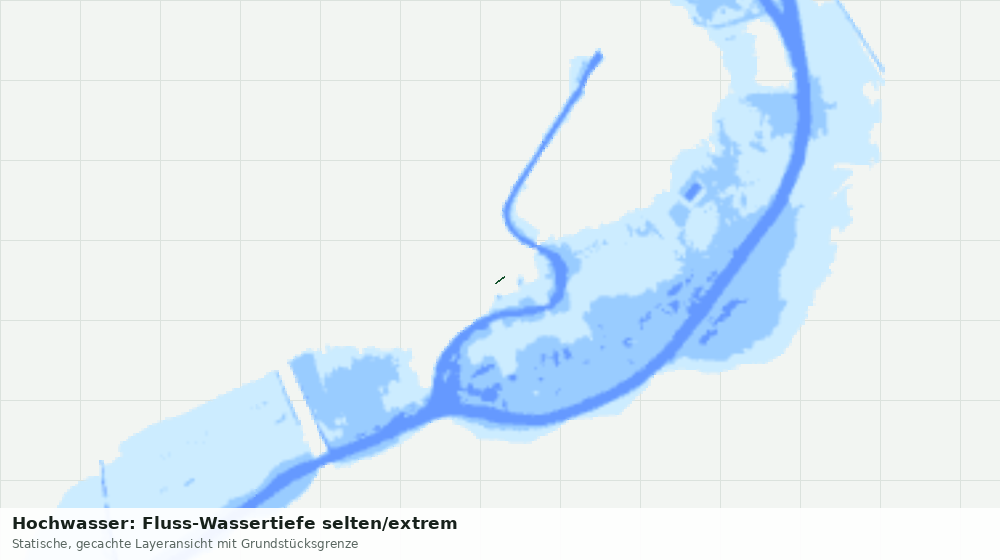 Statische Kartenansicht: Hochwasser: Fluss-Wassertiefe selten/extrem
