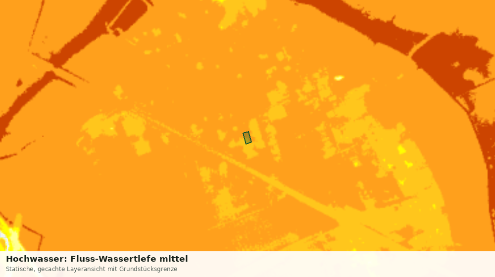 Statische Kartenansicht: Hochwasser: Fluss-Wassertiefe mittel