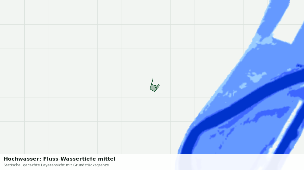 Statische Kartenansicht: Hochwasser: Fluss-Wassertiefe mittel