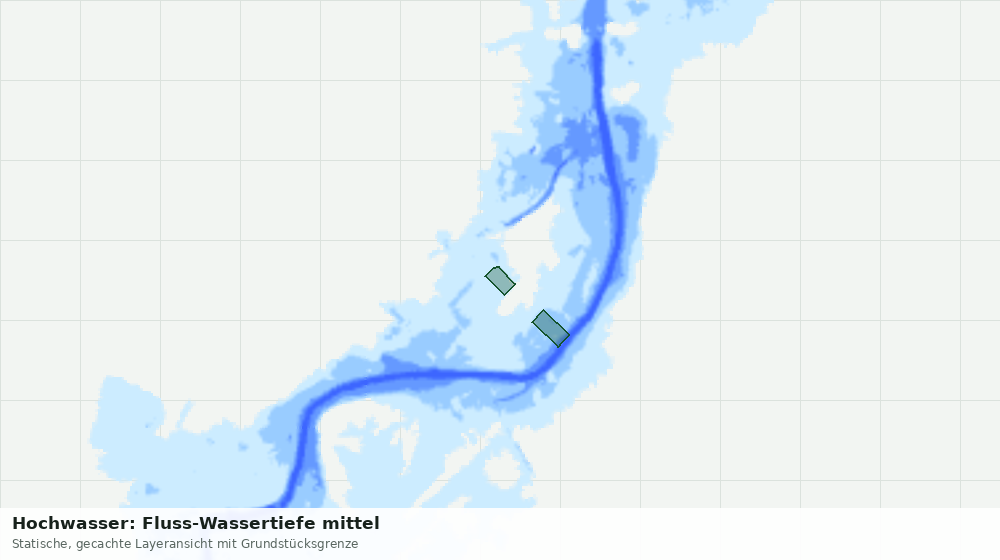 Statische Kartenansicht: Hochwasser: Fluss-Wassertiefe mittel