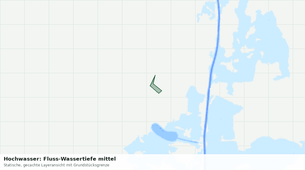 Statische Kartenansicht: Hochwasser: Fluss-Wassertiefe mittel