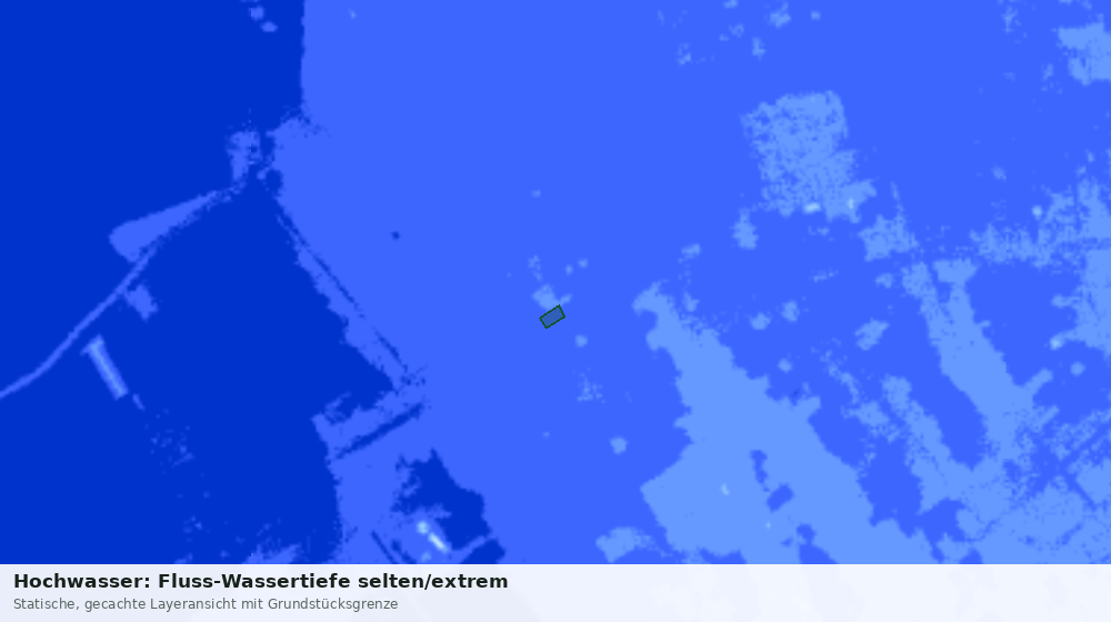 Statische Kartenansicht: Hochwasser: Fluss-Wassertiefe selten/extrem