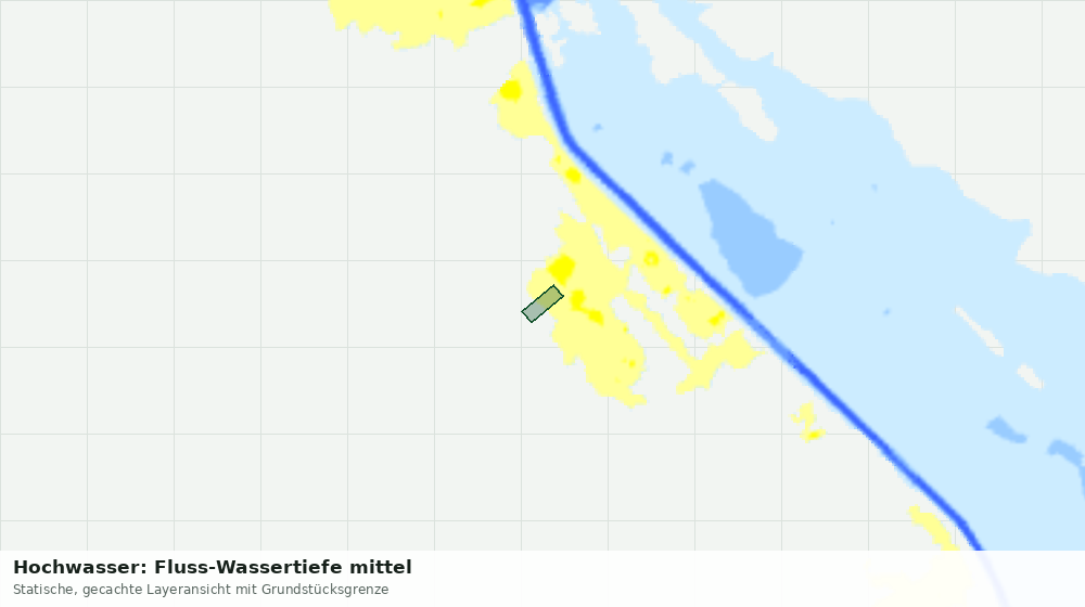 Statische Kartenansicht: Hochwasser: Fluss-Wassertiefe mittel