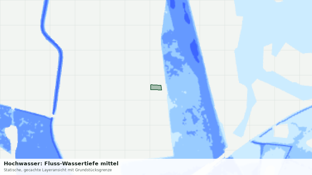 Statische Kartenansicht: Hochwasser: Fluss-Wassertiefe mittel