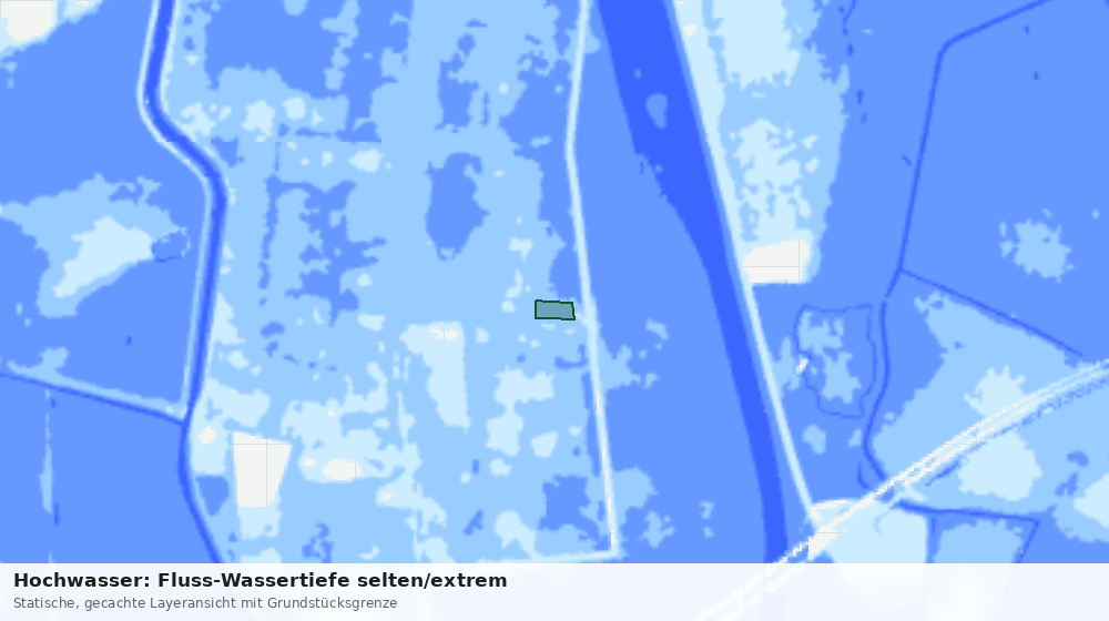 Statische Kartenansicht: Hochwasser: Fluss-Wassertiefe selten/extrem