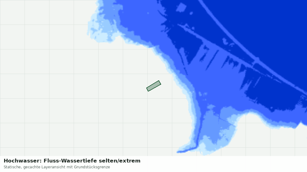 Statische Kartenansicht: Hochwasser: Fluss-Wassertiefe selten/extrem