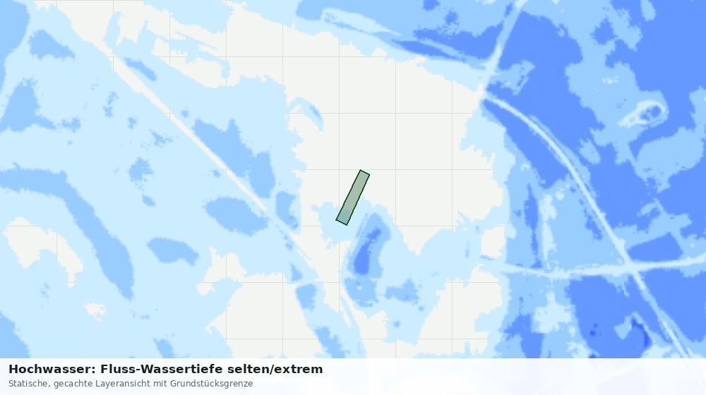 Statische Kartenansicht: Hochwasser: Fluss-Wassertiefe selten/extrem