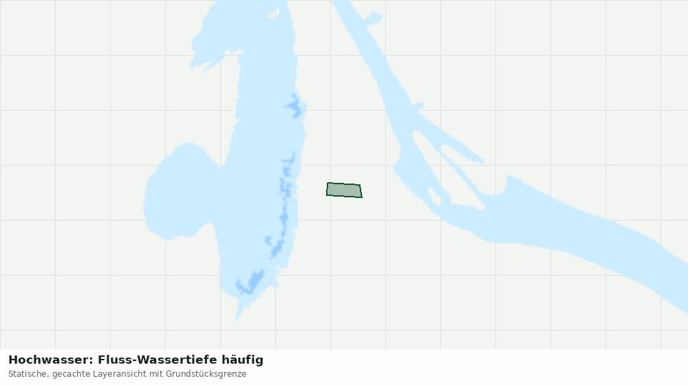 Statische Kartenansicht: Hochwasser: Fluss-Wassertiefe häufig