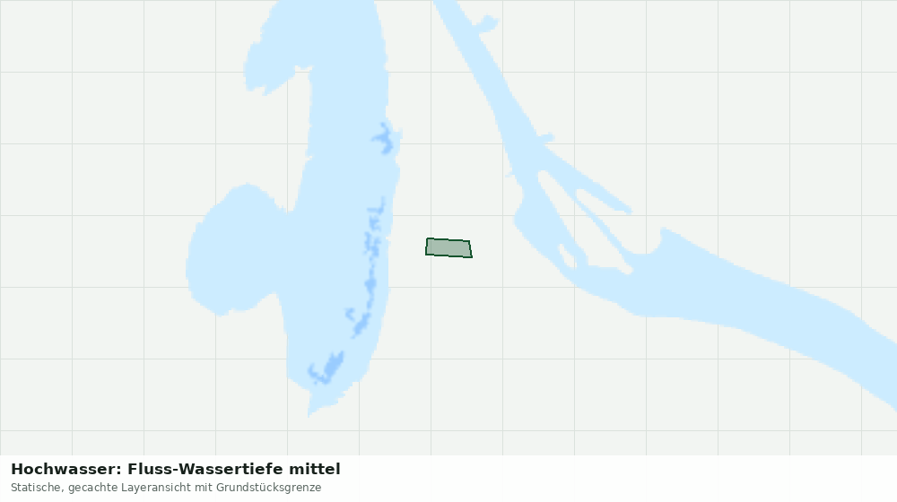 Statische Kartenansicht: Hochwasser: Fluss-Wassertiefe mittel