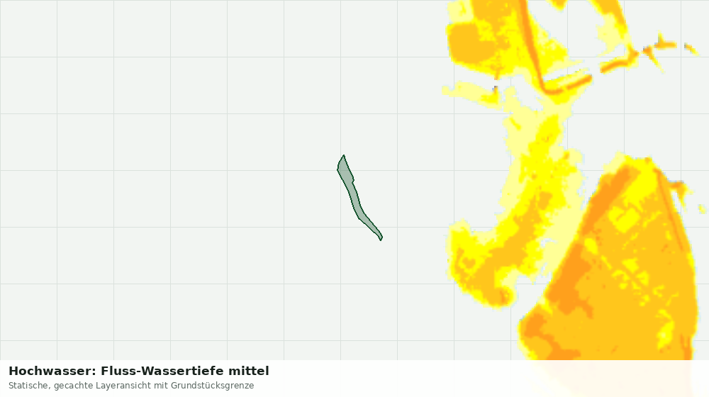 Statische Kartenansicht: Hochwasser: Fluss-Wassertiefe mittel
