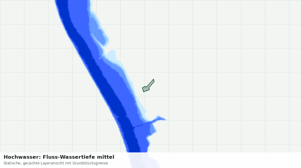 Statische Kartenansicht: Hochwasser: Fluss-Wassertiefe mittel
