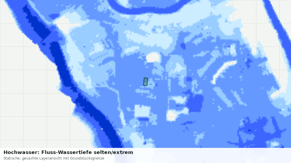 Statische Kartenansicht: Hochwasser: Fluss-Wassertiefe selten/extrem