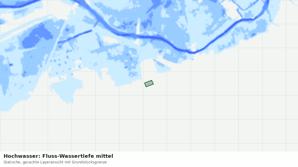 Statische Kartenansicht: Hochwasser: Fluss-Wassertiefe mittel