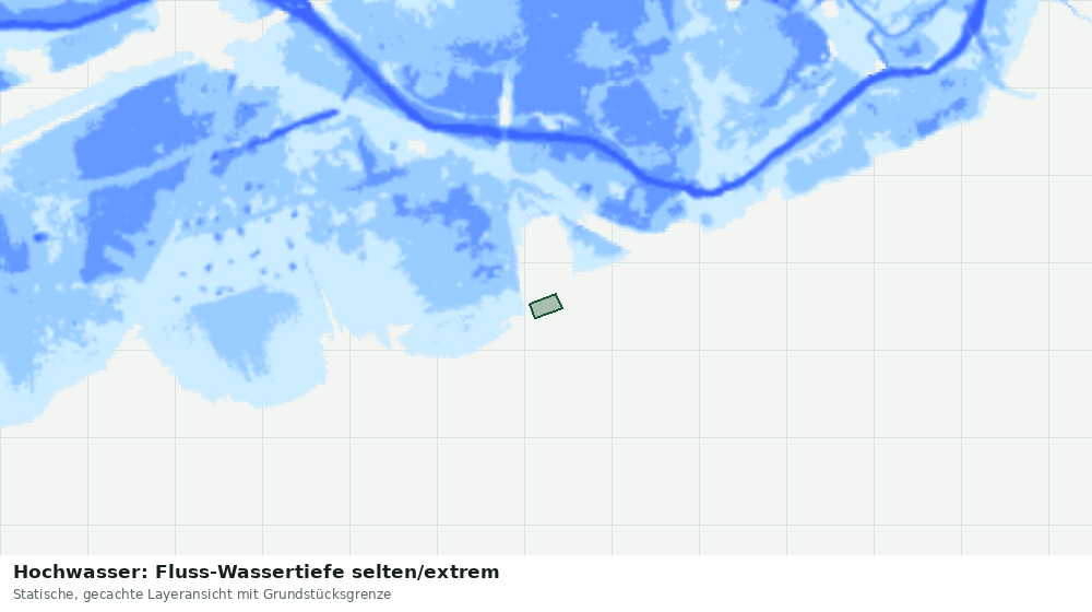 Statische Kartenansicht: Hochwasser: Fluss-Wassertiefe selten/extrem