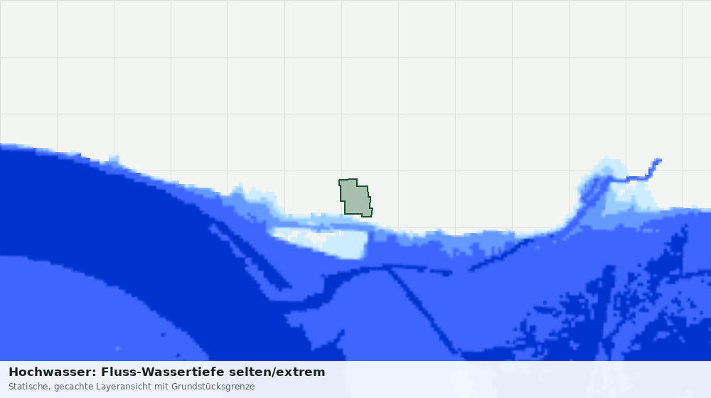 Statische Kartenansicht: Hochwasser: Fluss-Wassertiefe selten/extrem