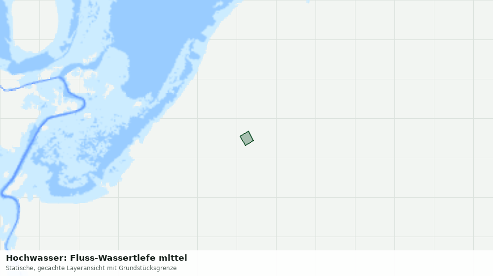 Statische Kartenansicht: Hochwasser: Fluss-Wassertiefe mittel
