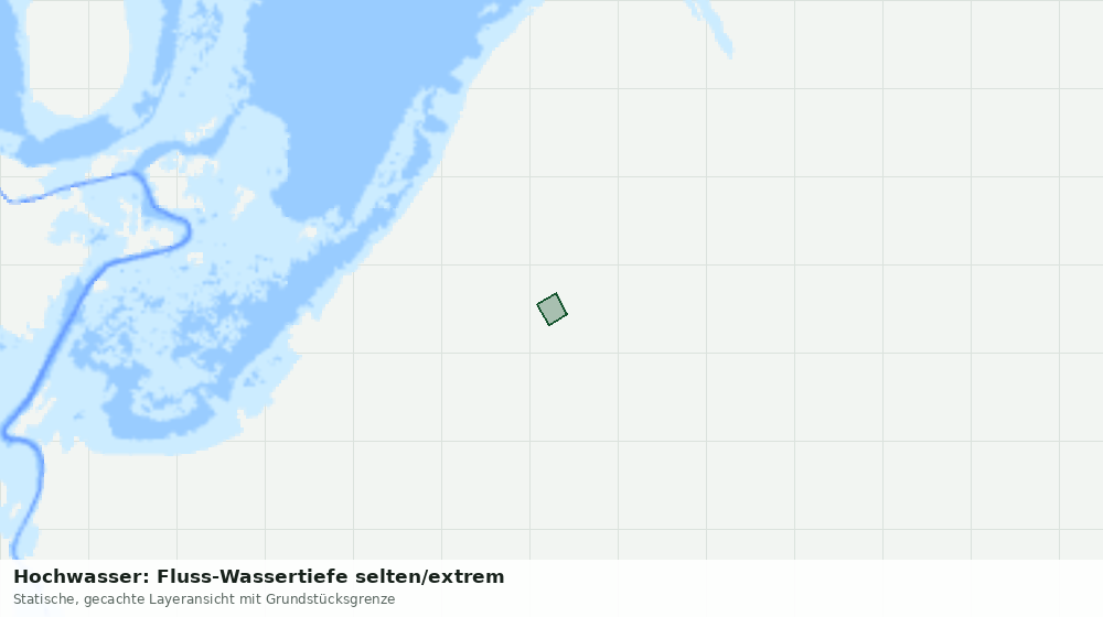Statische Kartenansicht: Hochwasser: Fluss-Wassertiefe selten/extrem