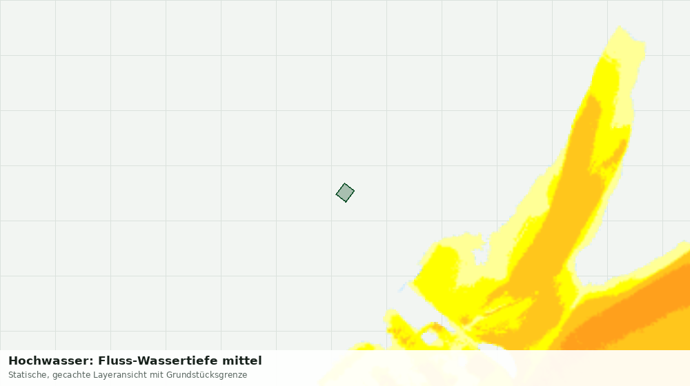 Statische Kartenansicht: Hochwasser: Fluss-Wassertiefe mittel